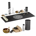Essential Yoga Sports Equipment with Mandala Design Mat Blocks and Roller