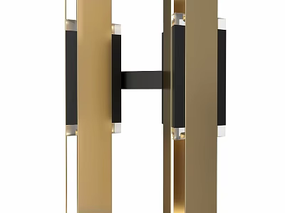 Modern Gold And Black Metal Wall Sconce With Geometric Design For Interior Wall Decor 3d model