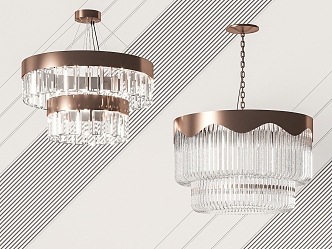 Light Luxury Crystal Chandelier 3d model