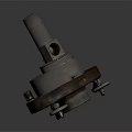 Industrial Metal Component With Cylindrical Top Circular Base And Fixing Bolts