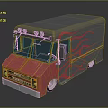 Modern bus minibus minivan driverless bus 3d model