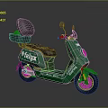 Green Felyx Electric Bicycle With Easy Riding Design And Comfortable Seat Rear Mirror