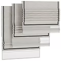 Modern White Venetian Blinds With Black Trim For Home Window Decoration