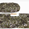Natural Stone And Wood With Mossy Texture For Garden Landscaping Design