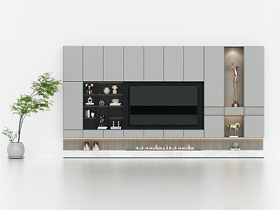 Modern TV Background Cabinet TV Background Wall TV Cabinet Storage Cabinet Background Wall Decorative Cabinet Display Cabinet Background Wall 3d model