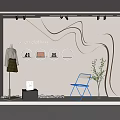 Modern Window Clothing Store Window 3d model