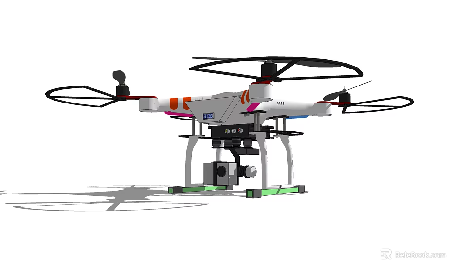 Smart Drone With Quad Rotors Camera And Advanced Sensing Technology 3d model
