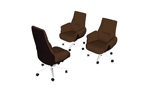 Modern office chair high-end office leather chair in kind 3d model