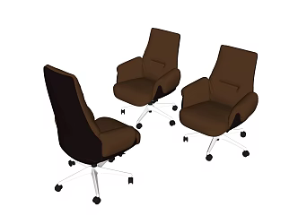 Modern office chair high-end office leather chair in kind 3d model