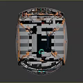 Futuristic Spherical Vehicle With Transparent Cabin Orange Frame Display Panel And Top Sensor