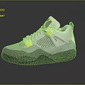 White High Top Athletic Sneakers With Yellow Accents Perforated Details And Gray Sole