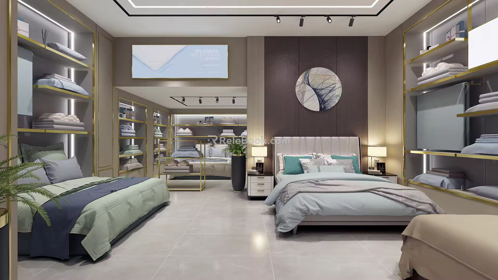 Modern Home Textile Store Terminal Home Textile Store 3d model