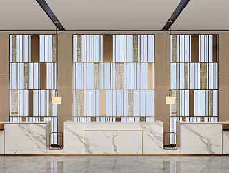 Modern Hall Reception Hall 3d model