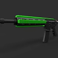 Modern Tactical Rifle With Green And Black Design And Modular Features