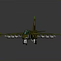 Aerospace Military Fighter Jet With Camouflage Paint Shark Mouth And Missiles