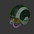 Black White Gray Police Helmet Featuring POLICE Label And B343