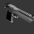 Tactical Pistol with Modern Metal Finish Front Sight Attachment and Textured Grip Design