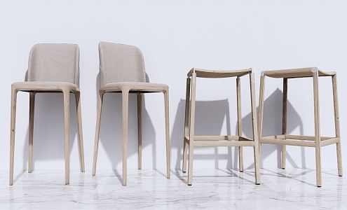 Modern Bar Chair Bar Stool High Stool 3d model