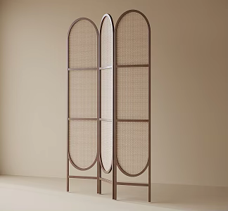 Modern folding screen 3d model