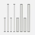 Various Slim Grille Lights In Different Lengths For Indoor Lighting