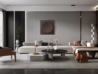 modern living room 3d model