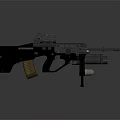 Modern Tactical Assault Rifle With Scope Grenade Launcher And Tripod Stand