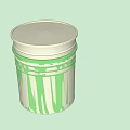 Pink Cylindrical Container With Horizontal Ribbed Design And Smooth Functional Surface