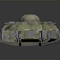 Three Green Miniature Tank Models With Domed Turrets On Gray Reflective Background