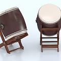 Big Drum Chinese Drum Classical Musical Instruments Chinese Musical Instruments 3d model