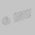 Elegant Marble Sphere Component With Natural Veined Walls And Soft Lighting