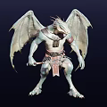 Mythical Winged Humanoid Creature Character With Weapon Ornate Accessories 3D Model Design 3d model
