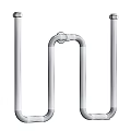 Stainless Steel Safety Grab Bars with Curved Design for Bathroom Use