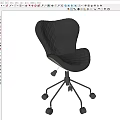 Quilted Pattern Office Chair With Gray White Upholstery High Back And Wheeled Base