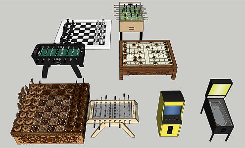 Modern game board billiards 3d model