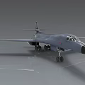 Gray Fighter Jet Military Aircraft Detailed Model With Aerodynamic Design And Landing Gear