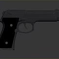 Black Handgun With Modern Design And Metal Construction Sleek Appearance Isolated On Dark Background
