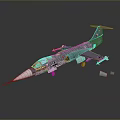 Gray Jet Aircraft Model Featuring Cockpit Landing Gear And Tail Fin