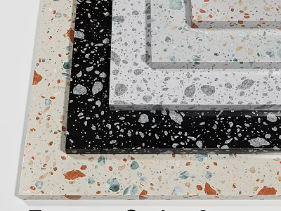 Terrazzo Components With Diverse Colors And Textures For Interior Decoration Projects 3d model