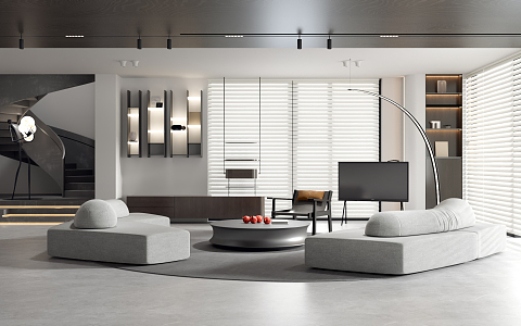 modern living room 3d model