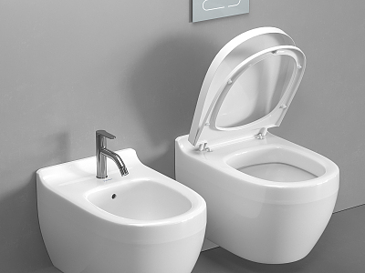 Modern Toilet Wall-mounted Toilet 3d model