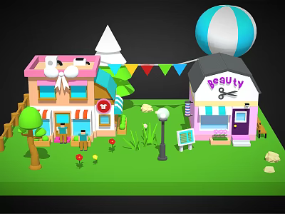 Modern Cartoon Building Cartoon Magic House 3d model Modern Cartoon Building Cartoon Magic House 3d model