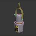 Metal Daily Electrical Appliance With Handle And Yellow Label Simple Design