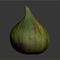 Fresh Ripe Fig with Vibrant Green and Red Stripes Healthy Natural Fruit