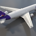 Aircraft Cargo Express Aircraft FedEx Transport Aircraft Civil Aircraft Low Face Number Low Model Simple Model Game Sub-era Film and Television Super Realism 3d model