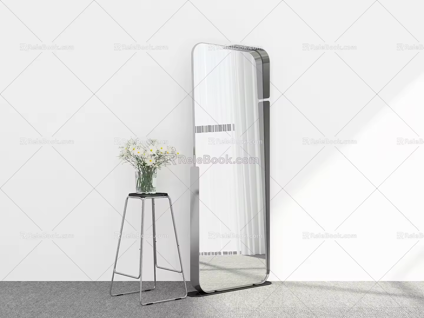 Mirror Floor Mirror All Mirror Fitting Mirror Ornaments Mirror Decorative Mirror 3d model