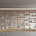 Special-shaped Partition Arc Partition On-top Storage Rack Special-shaped Bookshelf Arc Storage Rack Type Bookshelf 3d model