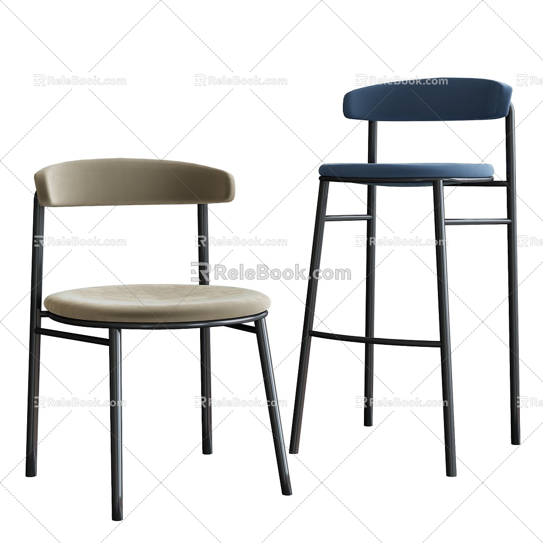 Minismal Restaurant Dining Chair 3d model