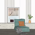 Modern single sofa 3d model