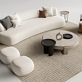 Modern Sofa Coffee Table Combination Multiplayer Sofa Coffee Table Combination 3d model