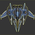 Modern fighter sci-fi fighter next-generation fighter sci-fi fighter 3d model